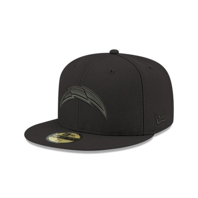 Los Angeles Chargers Gorra | New Era NFL Black On Black 59fifty Fitted Cap Mexico - Azules